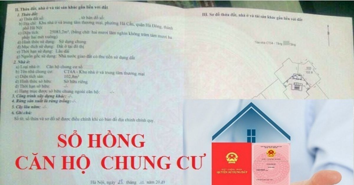 Đối với trường hợp căn hộ chung cư, phải ghi rõ số căn hộ, tên nhà chung cư cùng diện tích sàn.