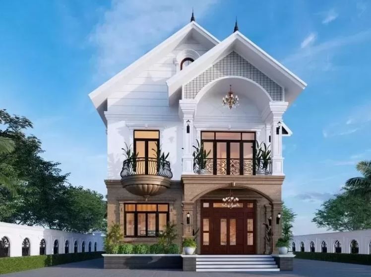 Nhà 2 tầng 3 phòng ngủ mái thái ở nông thôn 75m2 1 tỷ