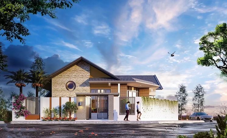 Mẫu nhà cấp 4 giúp gia chủ tiết kiệm được chi phí xây dựng, phù hợp với mức sống của gia đình
