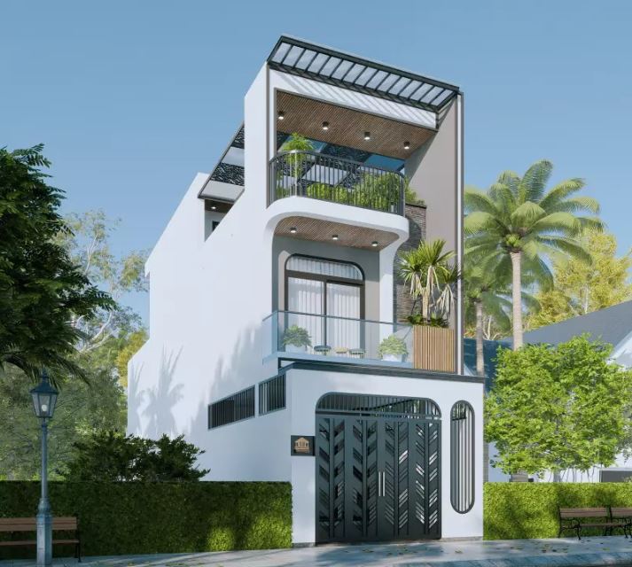 Nhà ống 1 tum 3 phòng ngủ thường bị hạn chế về chiều dài nhưng lại mở rộng chiều sâu