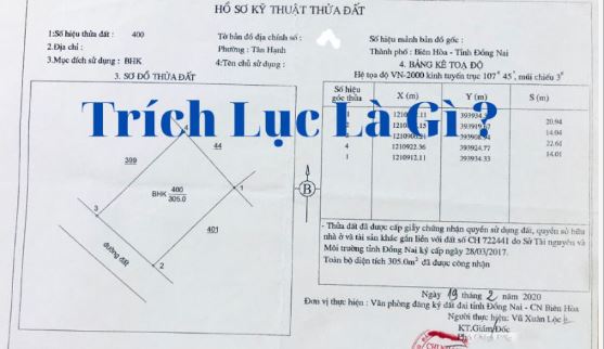 Trích lục đất là gì?